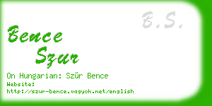 bence szur business card